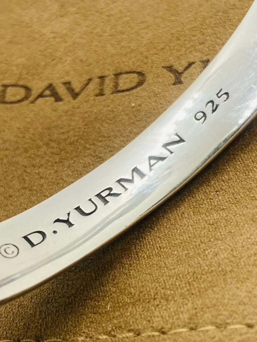 David Yurman Sterling Silver 925 Knife Edge Cuff Bracelet 7.25